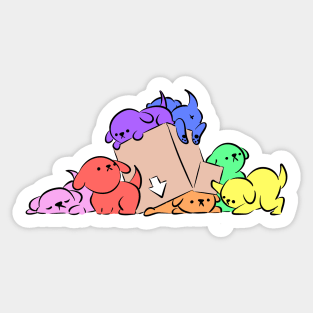 Rainbow Pups Sticker